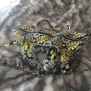 Vera Bradley Black & Green Overnight travel bag